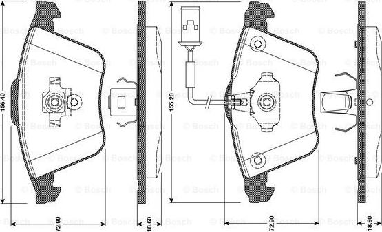 BOSCH 0 986 TB3 080 - Brake Pad Set, disc brake car-mod.net