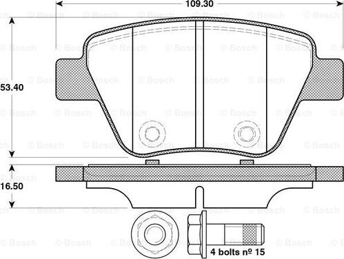 BOSCH 0 986 TB3 114 - Brake Pad Set, disc brake car-mod.net