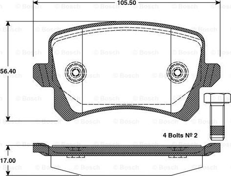 AUGROS 55603401 - Brake Pad Set, disc brake car-mod.net