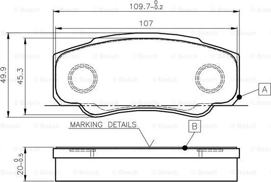 BOSCH 0 986 TB2 433 - Brake Pad Set, disc brake car-mod.net