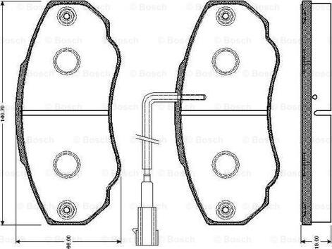 BOSCH 0 986 TB2 432 - Brake Pad Set, disc brake car-mod.net
