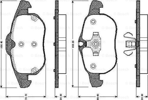 BOSCH 0 986 TB2 421 - Brake Pad Set, disc brake car-mod.net