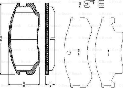 BOSCH 0 986 TB2 651 - Brake Pad Set, disc brake car-mod.net