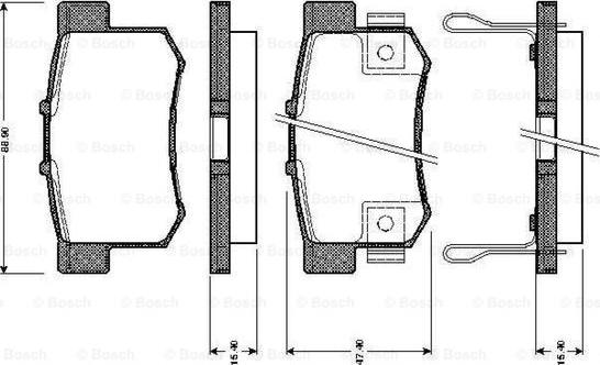 BOSCH 0 986 TB2 637 - Brake Pad Set, disc brake car-mod.net