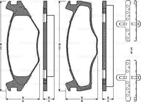 BOSCH 0 986 TB2 091 - Brake Pad Set, disc brake car-mod.net