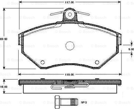 BOSCH 0 986 TB2 039 - Brake Pad Set, disc brake car-mod.net