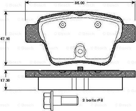 BOSCH 0 986 TB2 896 - Brake Pad Set, disc brake car-mod.net
