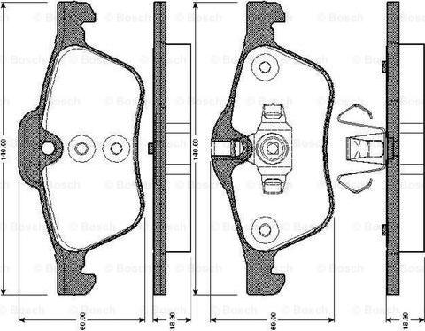 BOSCH 0 986 TB2 840 - Brake Pad Set, disc brake car-mod.net
