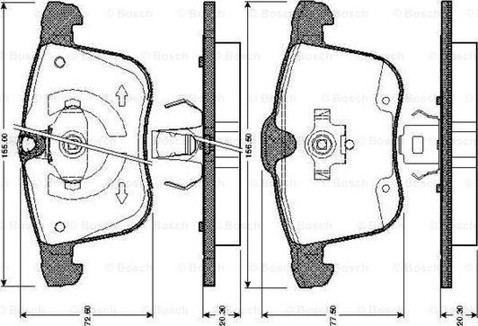 BOSCH 0 986 TB2 867 - Brake Pad Set, disc brake car-mod.net
