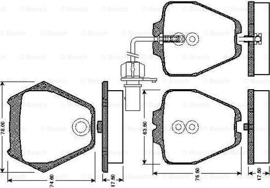 BOSCH 0 986 TB2 808 - Brake Pad Set, disc brake car-mod.net