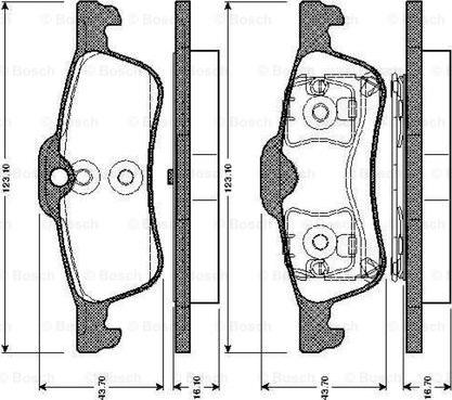 BOSCH 0 986 TB2 838 - Brake Pad Set, disc brake car-mod.net