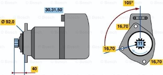 BOSCH 0 986 017 250 - Starter car-mod.net