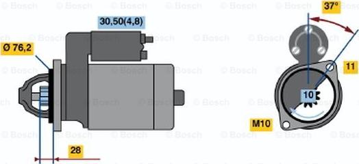 BOSCH 0 001 109 258 - Starter car-mod.net