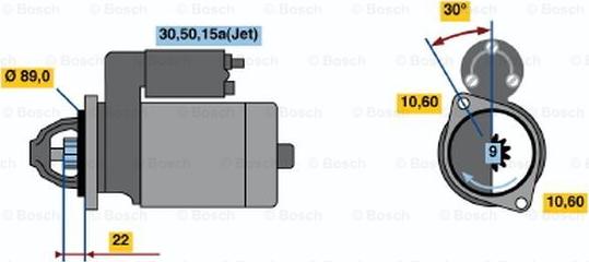 BOSCH 0 001 108 091 - Starter car-mod.net