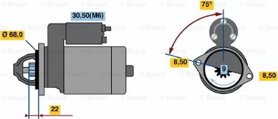 BOSCH 0 001 107 401 - Starter car-mod.net