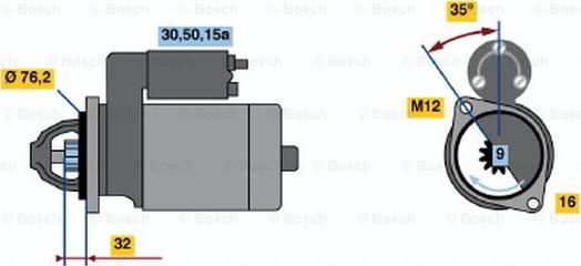 BOSCH 0 001 110 100 - Starter car-mod.net