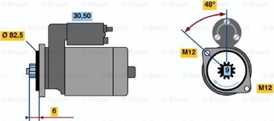 BOSCH 0 001 124 020 - Starter car-mod.net