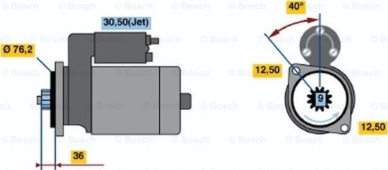 BOSCH 0 001 121 006 - Starter car-mod.net