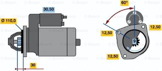 BOSCH 0 001 368 019 - Starter car-mod.net