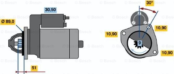 BOSCH 0 986 011 240 - Starter car-mod.net