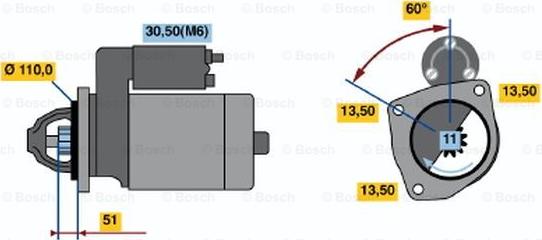 BOSCH 0 001 372 008 - Starter car-mod.net