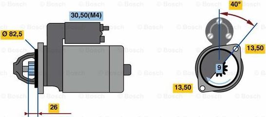 BOSCH 0 001 262 030 - Starter car-mod.net