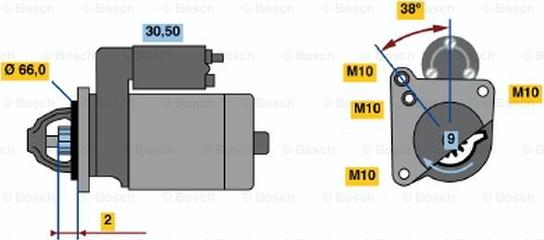 BOSCH 0 001 208 517 - Starter car-mod.net