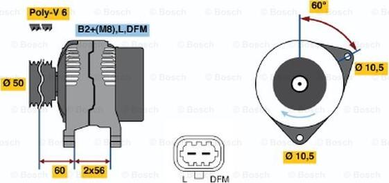 BOSCH 0 124 515 032 - Alternator car-mod.net