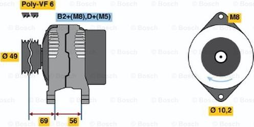 BOSCH 0 124 525 019 - Alternator car-mod.net