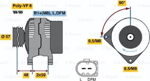 BOSCH 0 986 045 350 - Alternator car-mod.net