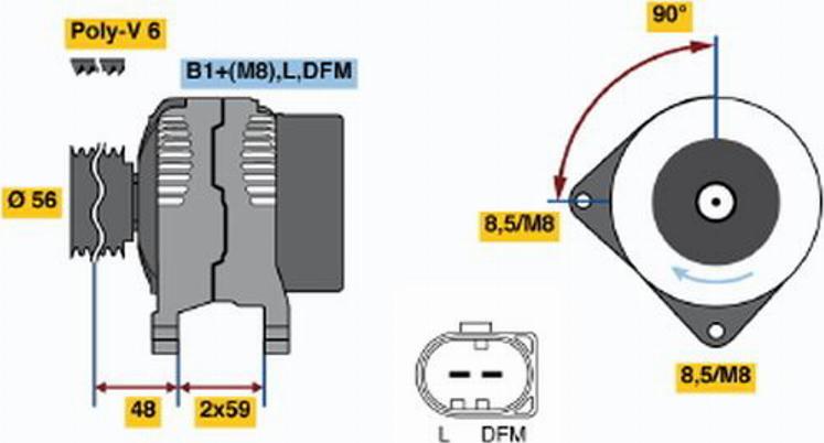 BOSCH 0 124 315 035 - Alternator car-mod.net
