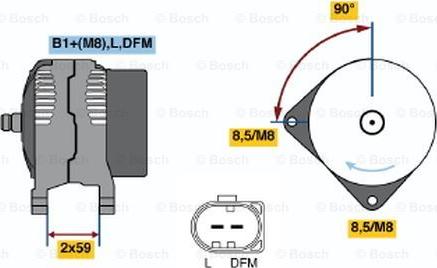 BOSCH 0 124 325 032 - Alternator car-mod.net