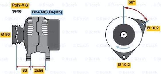 BOSCH 0 124 225 004 - Alternator car-mod.net