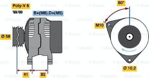 BOSCH 0 123 510 013 - Alternator car-mod.net