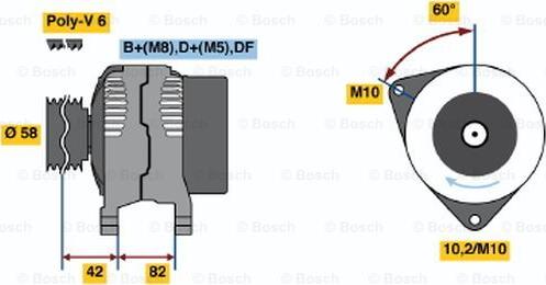 BOSCH 0 123 520 003 - Alternator car-mod.net