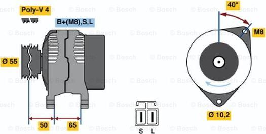 BOSCH 0 123 315 018 - Alternator car-mod.net