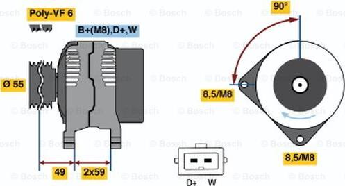 BOSCH 0 123 320 038 - Alternator car-mod.net