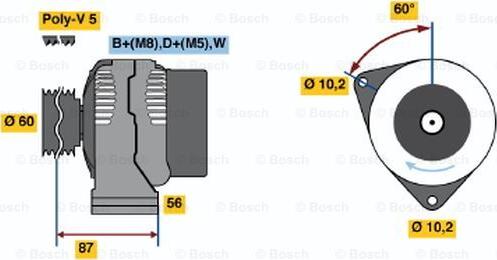 BOSCH 0 123 320 020 - Alternator car-mod.net