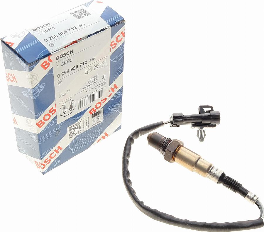 BOSCH 0 258 986 712 - Oxygen, Lambda Sensor car-mod.net