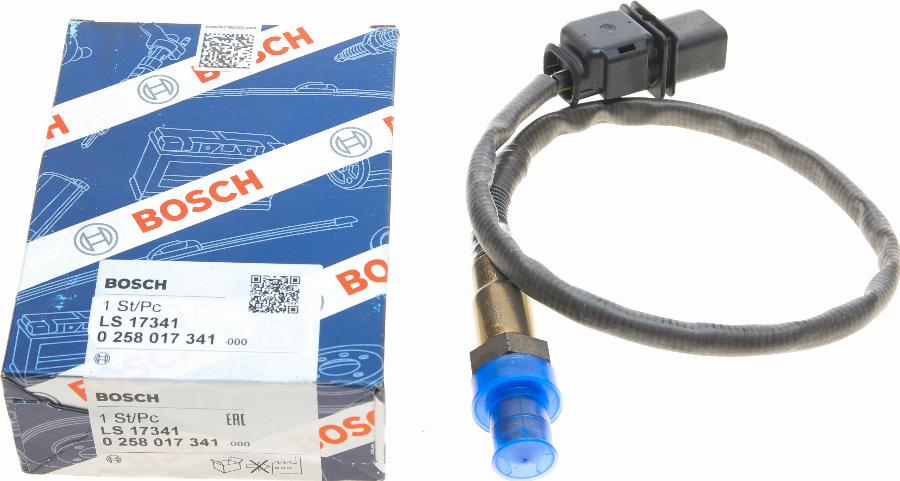 BOSCH 0 258 017 341 - Oxygen, Lambda Sensor car-mod.net