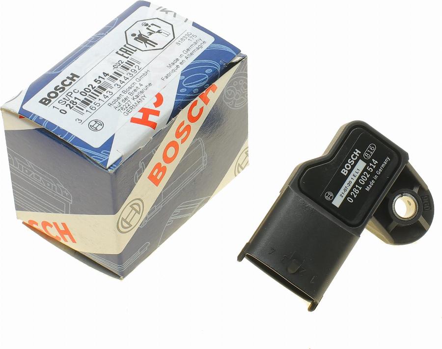 BOSCH 0 281 002 514 - Sensor, boost pressure car-mod.net