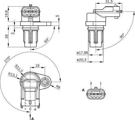 BOSCH 0 232 103 097 - Camshaft position Sensor car-mod.net