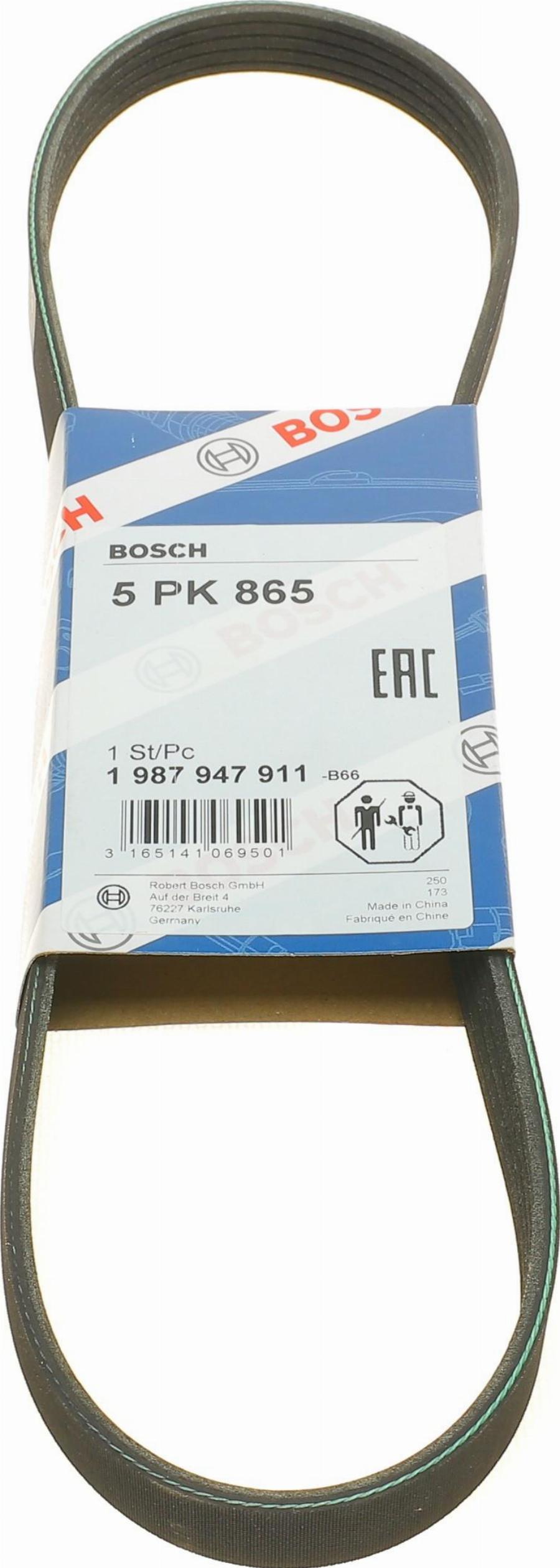 BOSCH 1 987 947 911 - V-Ribbed Belt car-mod.net