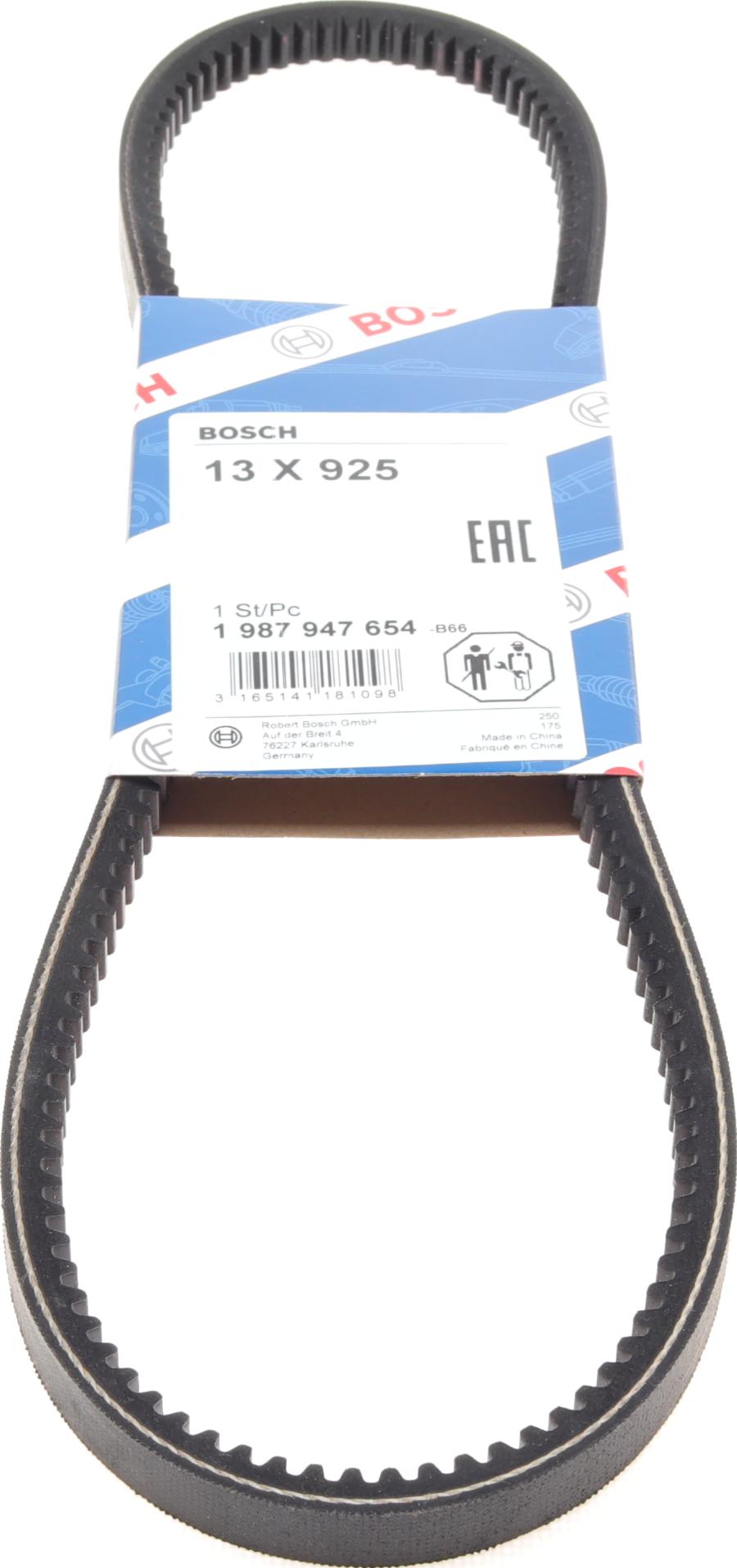 BOSCH 1 987 947 654 - Drive belt, V-Belt car-mod.net