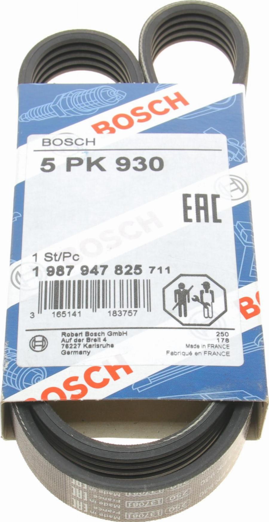 BOSCH 1 987 947 825 - V-Ribbed Belt car-mod.net