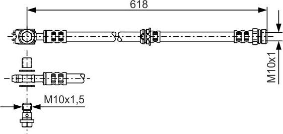 BOSCH 1 987 481 173 - Brake Hose car-mod.net