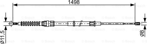 BOSCH 1 987 482 455 - Cable, parking brake car-mod.net