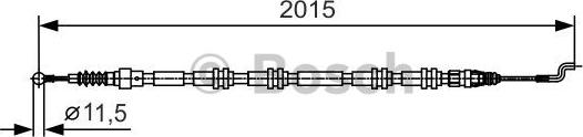 BOSCH 1 987 482 017 - Cable, parking brake car-mod.net