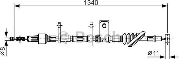 BOSCH 1 987 482 184 - Cable, parking brake car-mod.net