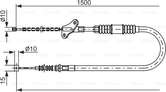 BOSCH 1 987 482 170 - Cable, parking brake car-mod.net